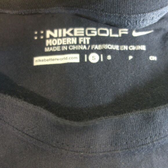 Nike Golf Modern Fit Men's T-Shirt Stripe Navy Grey  Size Small - Picture 2 of 5